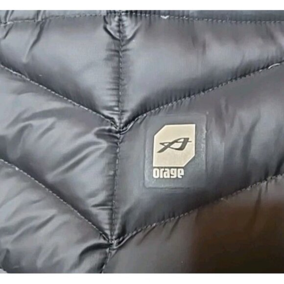 Orage Women's Black Quilted Puffer Down Coat Full Zip Size Small Packable t5 - Picture 7 of 10